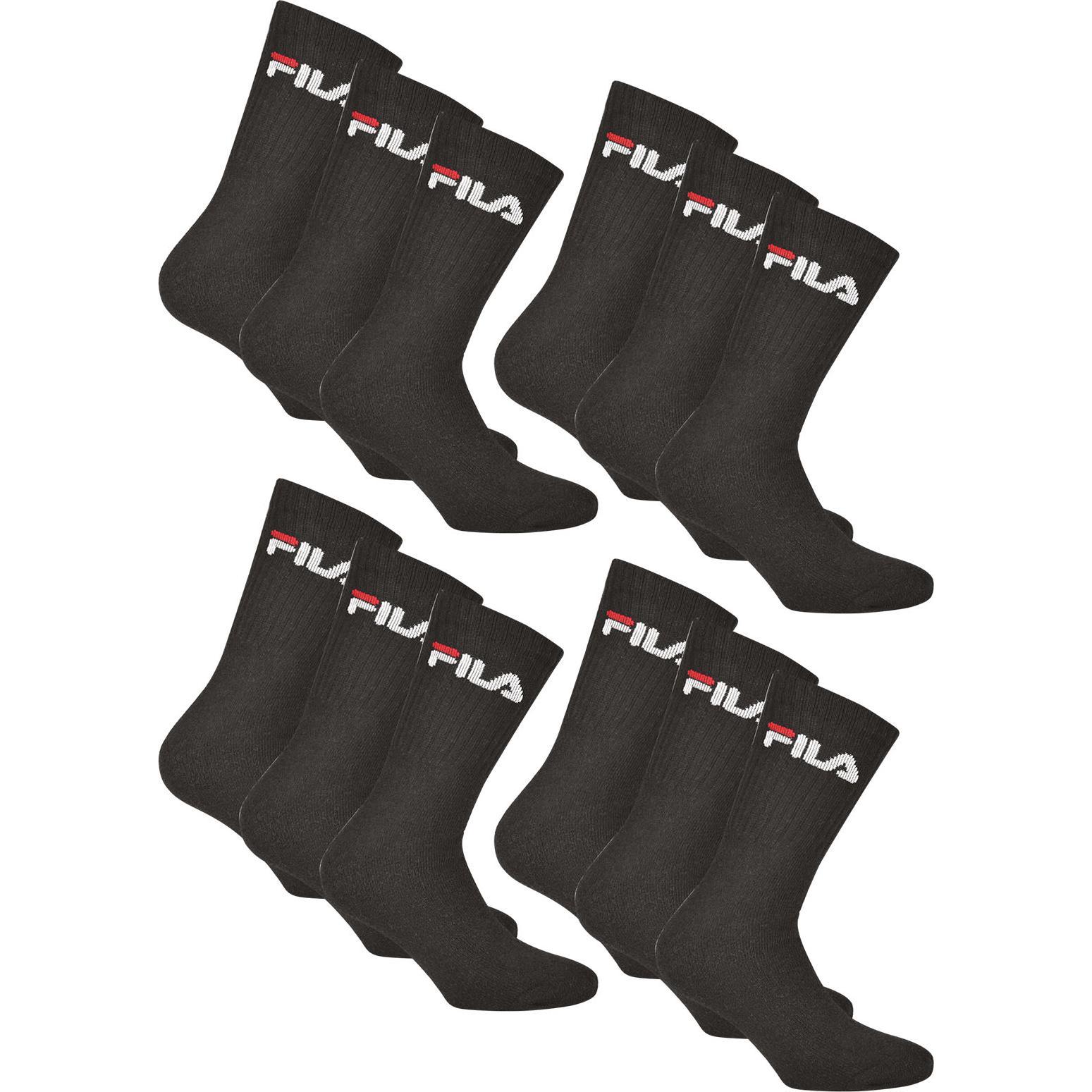 Thumbnail - FILA, Unisex, Socken, Socken, Schwarz, (3er Pack, 39 - 42)