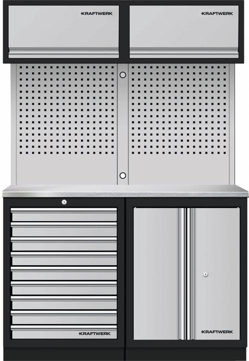 Produktbild Kraftwerk Mobilio 2er Kombi Oberschrank, Edelstahl (136 cm, 200 cm)