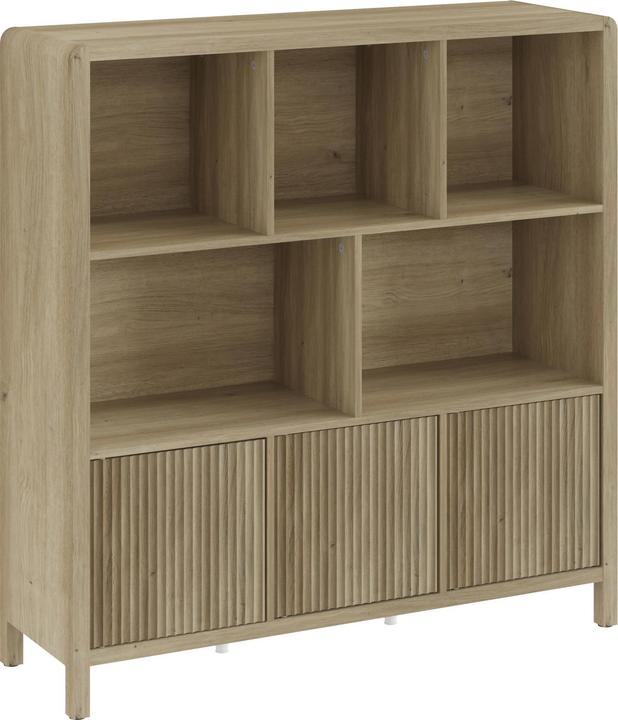 Image du produit En.Casa Kommode Lukkodso 102x98x30 cm Eicheoptik, mittelhell (98 x 30 x 102 cm)