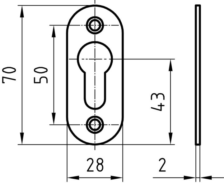 Produktbild Glutz Schlüsselrosetten 5392 (Türrosette)