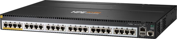 Produktbild HPE E Aruba Switch 1 Slot, PoE, Layer 3, 10 Chassis Backplane Stacking, Static, RI (24 Ports)