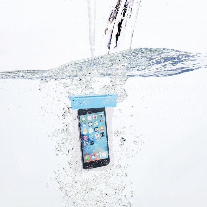 Immagine prodotto Somikon Custodia universale impermeabile per smartphone (Apple iPhone 4s, Sony Xperia Z5 Compact, Sony Xperia X Compact, Samsung Galaxy A3)