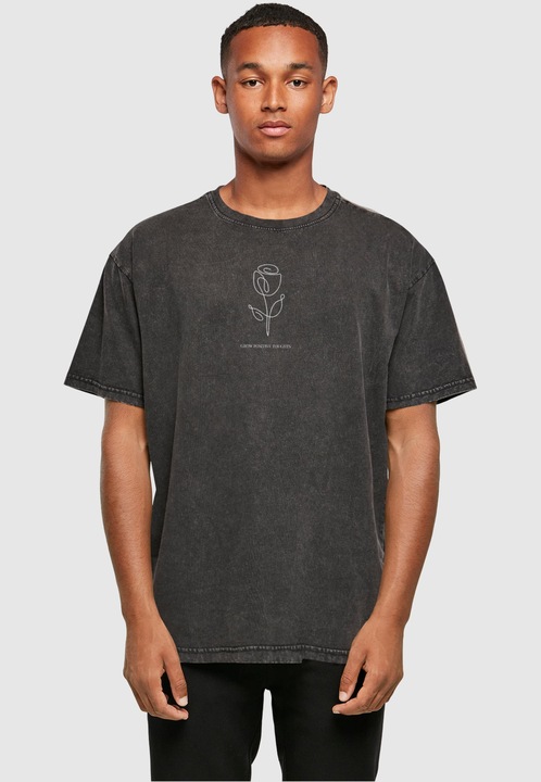 Actual product image Merchcode Spring - Tulip Flower Acid Washed Heavy Oversized Tee - 116463 (3XL)