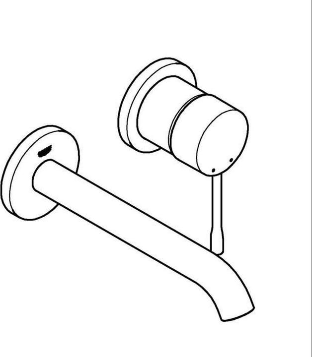 Produktbild Grohe 19408A01 Essence Wandmontage 2-Loch-Waschtischbatterie - Hard Graphite