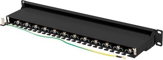 Image du produit Lanberg Panneau de brassage 24 ports 1U cat.7 FTP noir PPS7-1024-B