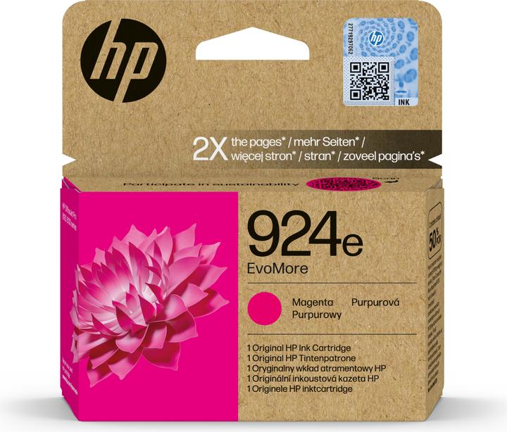 HP 4K0U8NE#CE1 924e EvoMore OJ PRO magenta inkt 800 pagina's (M)