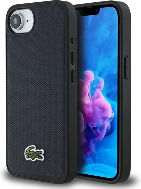 Image du produit Lacoste Case Iconic Petit Pique Woven Logo MagSafe for iPhone 16e navy blue (Apple iPhone 16e, Apple iPhone 17e)