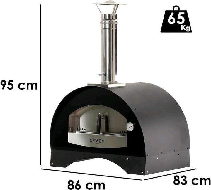 Actual product image Seven Italy Artemide outdoor wood-burning oven 60x40 without trolley (Pizza oven wood)