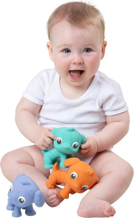 Actual product image Playgro Eco Play Natural Rubber Pooky Puppy- Orange (10188822)