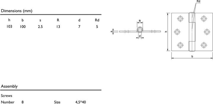 Produktbild Charmag Scharniere