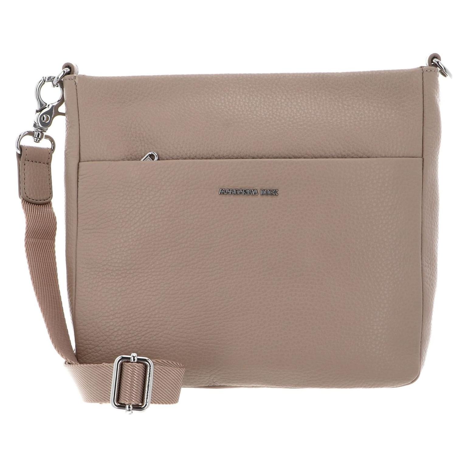 Mandarina Duck, Damen, Handtasche, Mellow Leather Crossover Bag, Beige