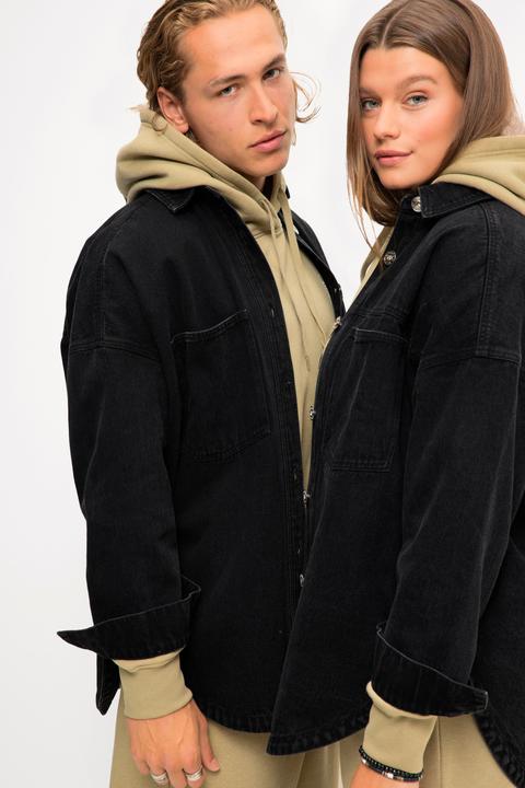 Produktbild Studio Untold Oversized-Jeanshemd, Hemdkragen, Langarm, Unisex (XL)