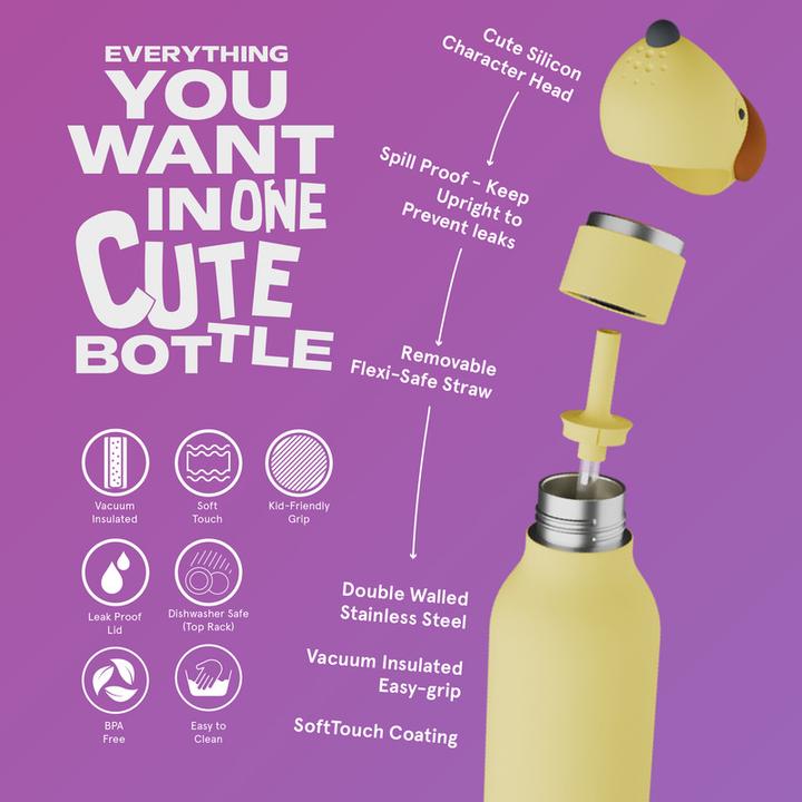 Image du produit Asobu Bestie Dog - Bouteille isotherme avec paille 460 Ml (0.46 l)