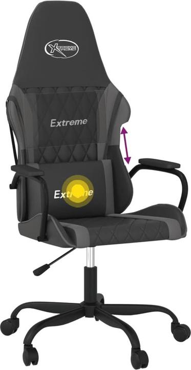 Image du produit vidaXL Gaming-Stuhl mit Massagefunktion Schwarz und Grau