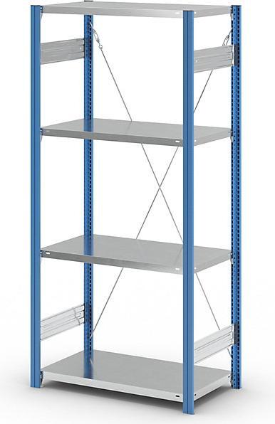 Actual product image eurokraft pro Shelf boltless shelf unit, blue / galvanised