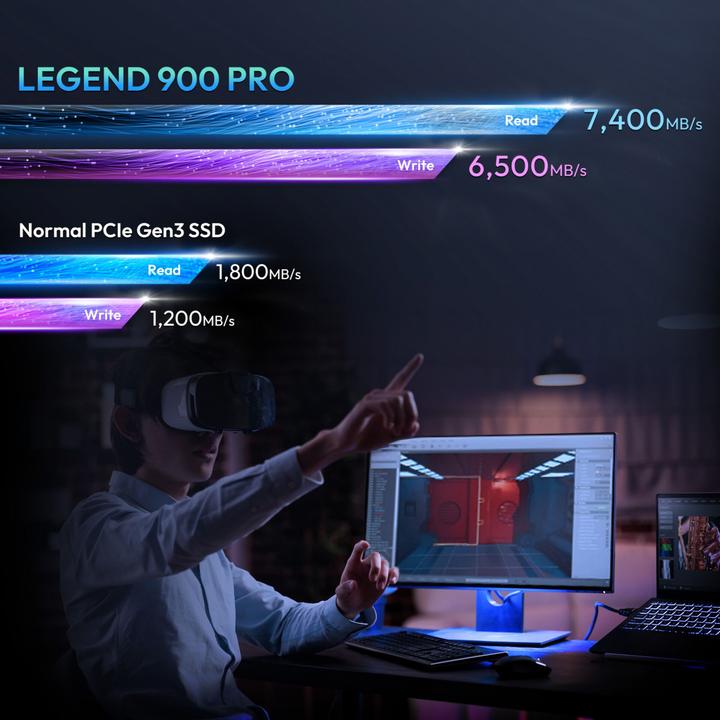 Actual product image Adata SSD 2.0TB LEGEND 900 PRO M.2 PCI4 (2000 GB, M.2 2280)