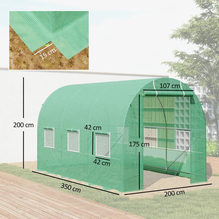 Actual product image Outsunny Tunnel Greenhouse