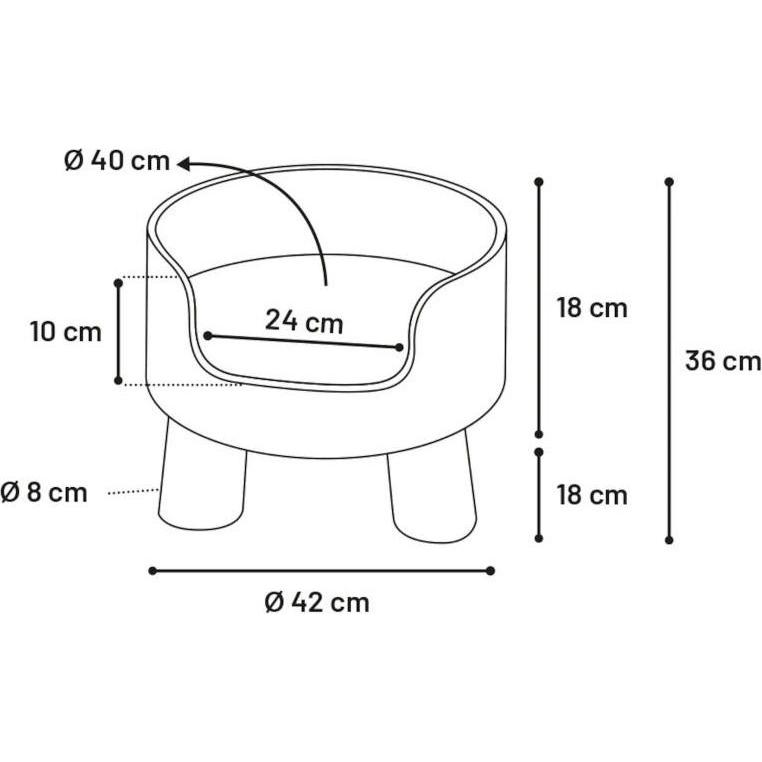 Thumbnail - Flamingo Cat Sofa anas 42x42x36CM - (540058511178) (Katze), Hundebett + Katzenbett