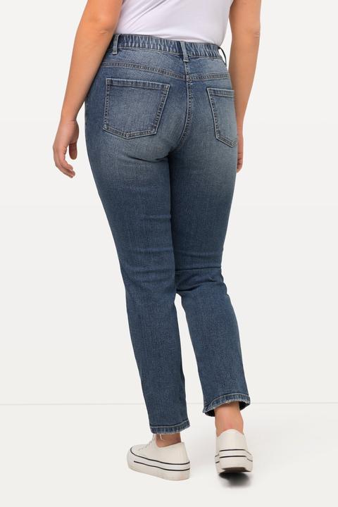 Produktbild Ulla Popken Jeans Sarah, Destroyeffekte, schmales Bein, Elastikbund (46)