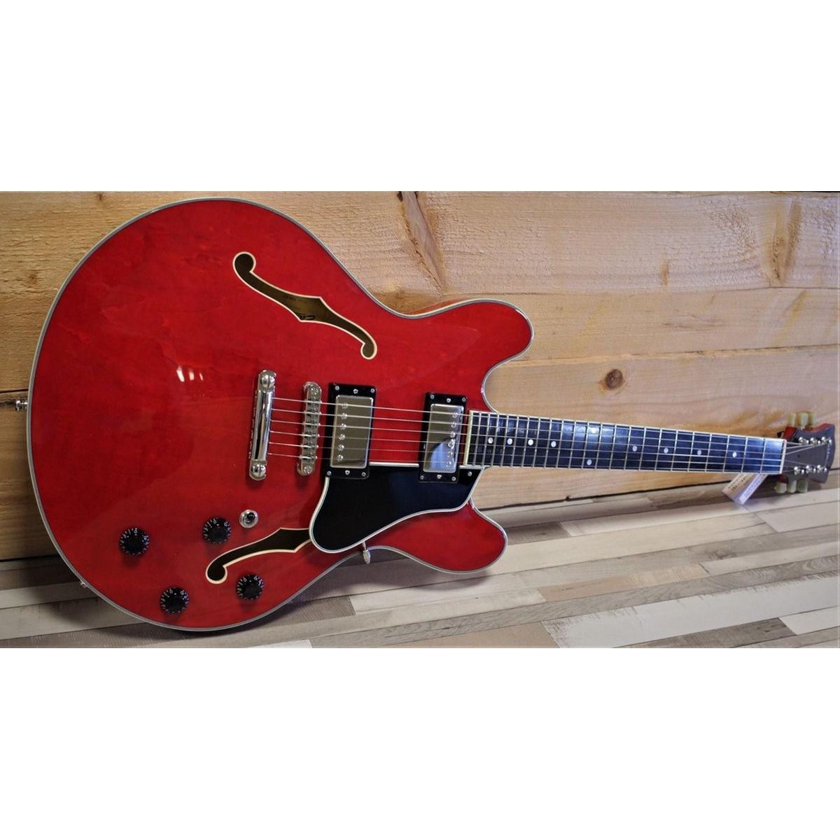 Eastman Guitars Eastman T386 Rosso (Chitarra semi acustica, Collo: Acero, Corpo: acero laminato con top singolo in acero, Tastiera: ebano), Chitarra, 