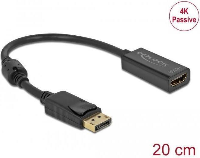 Produktbild Delock DisplayPort – HDMI Adapter (HDMI, 20 cm)