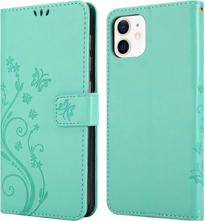 Actual product image Cadorabo Flower Book cover (Apple iPhone 12 mini)