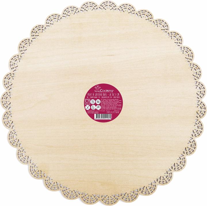 ScrapCooking Holzplatte rund ø 29cm