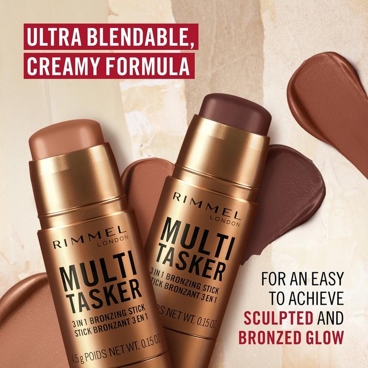 Produktbild Rimmel London Rimmel Multi Tasker 3-in-1 Bronzing Stick 003 Tan Sculpted and Bronzed Glow (003, Tan, Bronzer)