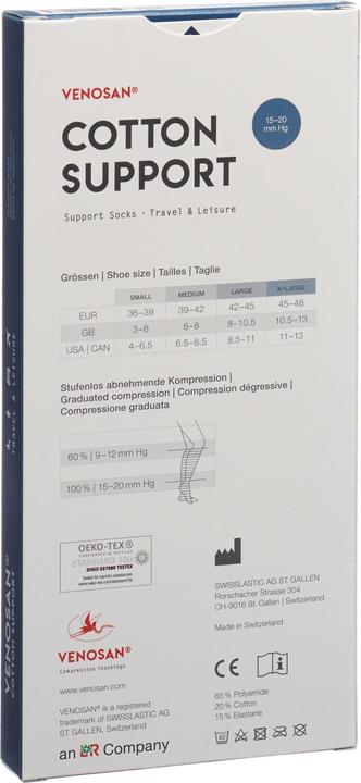 Image du produit Venosan COTTON SUPPORT Socks A-D S black (S)