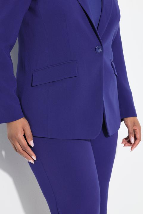 Produktbild Ulla Popken Blazer, Acetat, Reverskragen, Knopfverschluss (52)