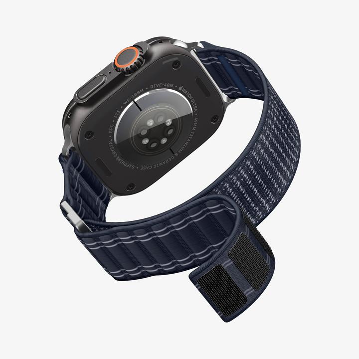 Actual product image Spigen WBF0 Apple Watch (44/45mm) / Watch 10/11 (46mm) / Ultra (49mm) Band Navy (Fabric, Nylon, Plastic)