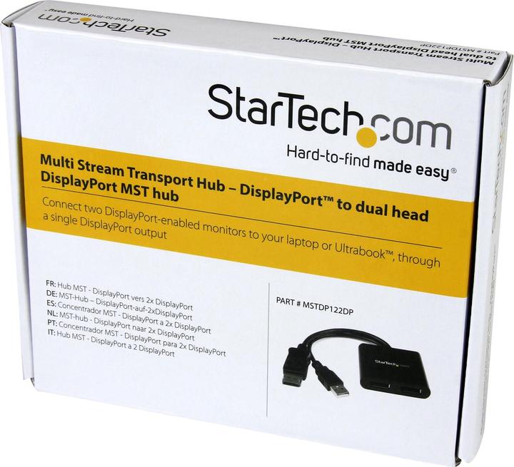 Produktbild StarTech Mst Hub - 2-Port Displayport (USB-A, 2 Ports)