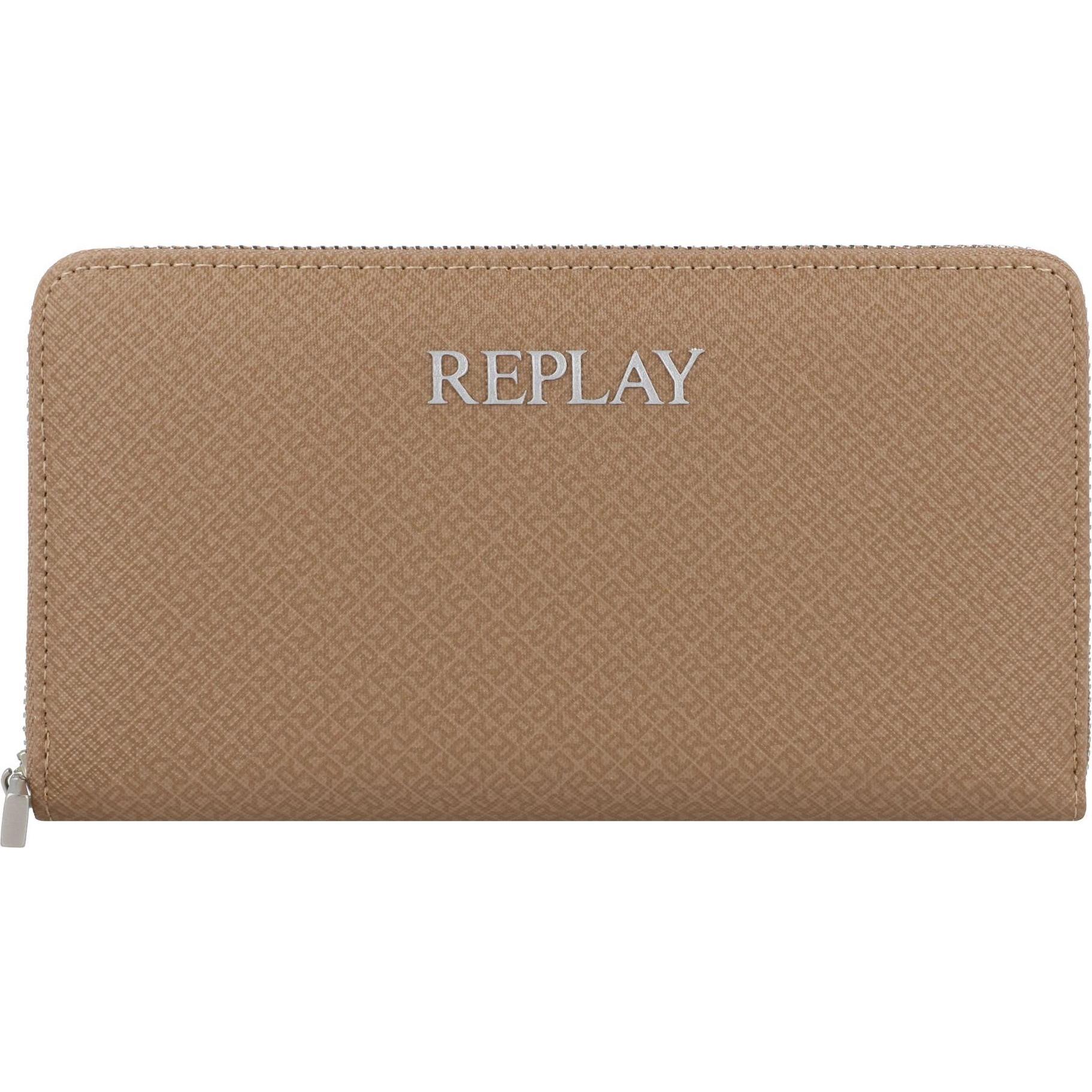 Replay, Damen, Portemonnaie, Geldbörse 19 cm, Beige