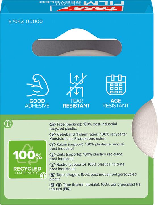 Produktbild tesa tesafilm ECO & CLEAR, lösungsmittelfrei und alterungsbeständig (19 mm)