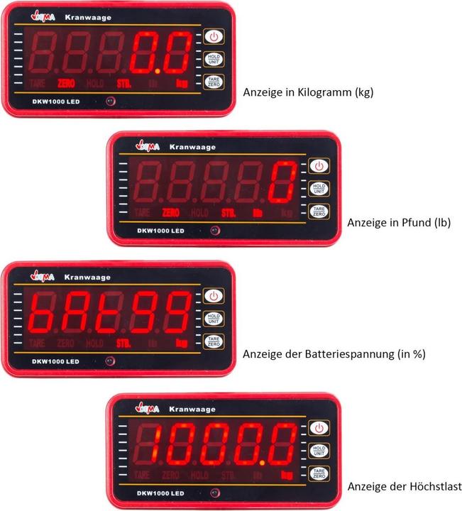 Produktbild Dema Kranwaage DKW1000 LED
