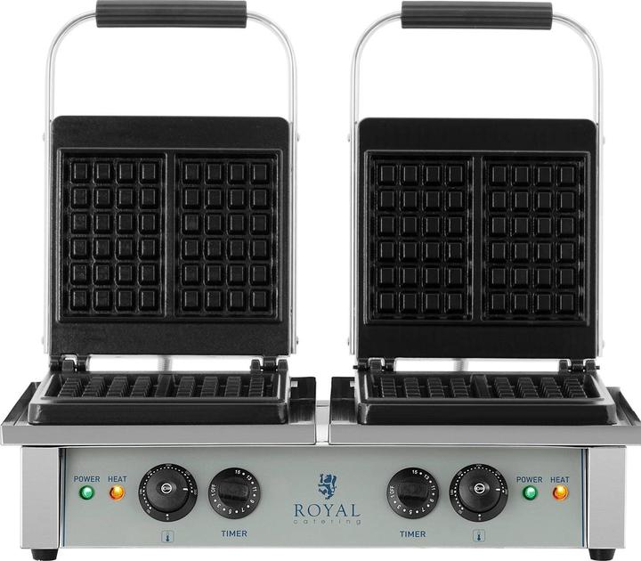 Produktbild Royal Catering Doppelwaffeleisen Elektro Waffelautomat Waffeleisen Waffelgerät Belgische Waffel