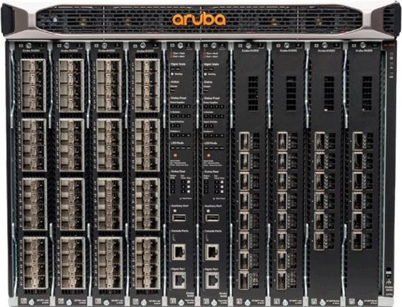 Actual product image HPE E Aruba 8400 Switch Bundle, 8 Slot Chassis, 3 Fan Trays, 18 Fans, Cable Manager, X462 Rack Rail Ki (8 Ports)