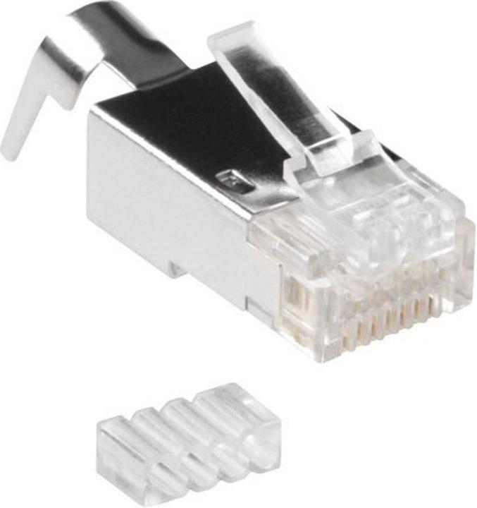 Produktbild ACT RJ45 (8P/8C) CAT6A shielded modulaire connector for round cable with solid or standed conductors. Rj