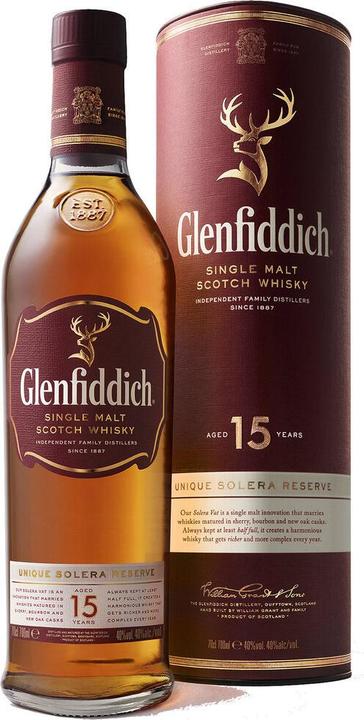Produktbild Glenfiddich 15 Years Solera (Single Malt, Scotch Whisky, 1 x 70 cl)