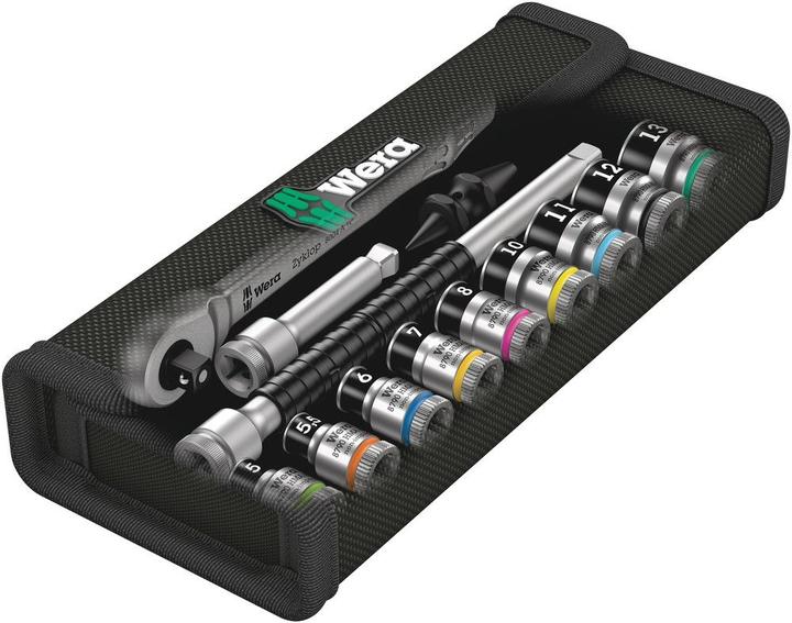 Produktbild Wera 8100 SA 12 HF Zyklop Metal-Knarrensatz (6 mm, 12 mm, 10  mm, 7 mm, 11 mm, 5 mm, 8 mm, 9 mm, 13 mm)