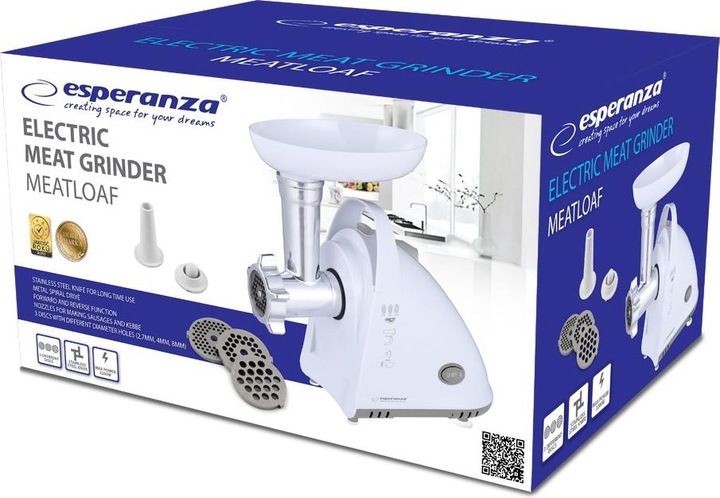 Actual product image Esperanza EKM031 Meat mincer Baltas 2000W