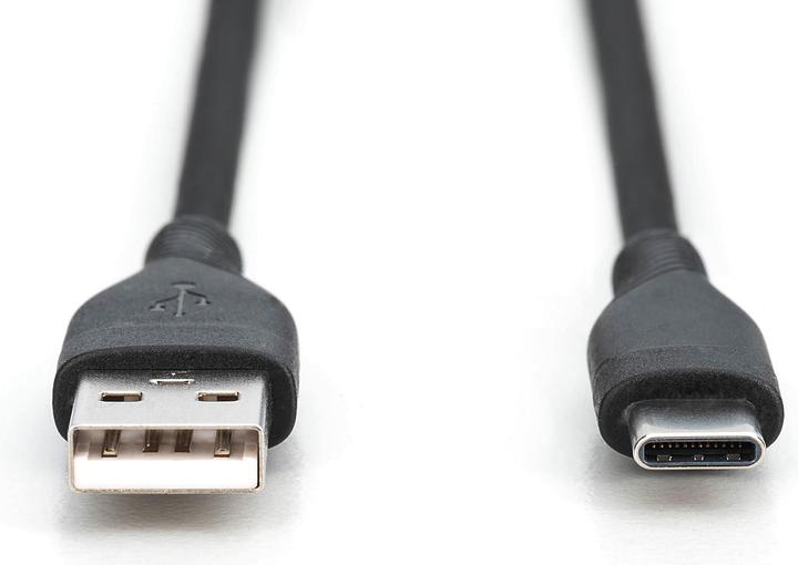 Produktbild Digitus USB-C Silikon Anschlusskabel, 1m, schwarz (1 m, USB 2.0, 60 W)