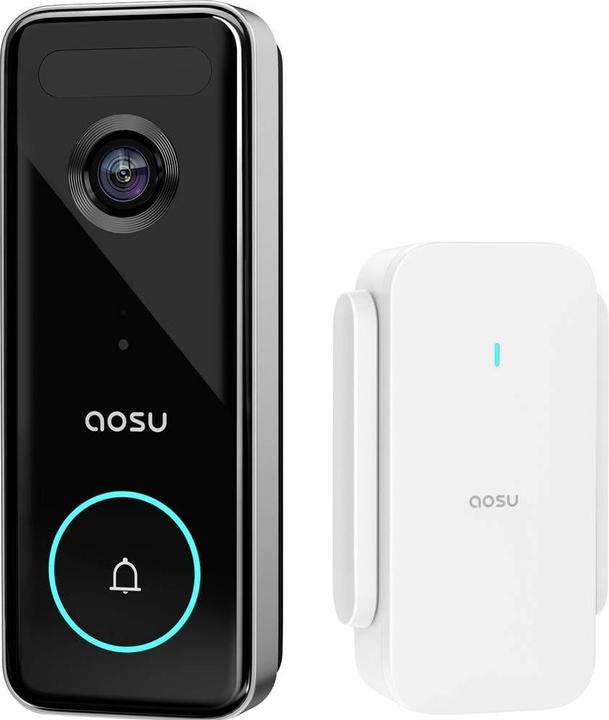 Aosu V8S Video-Türsprechanlage WLAN Komplett-Set 1 Stück Schwarz (WLAN)