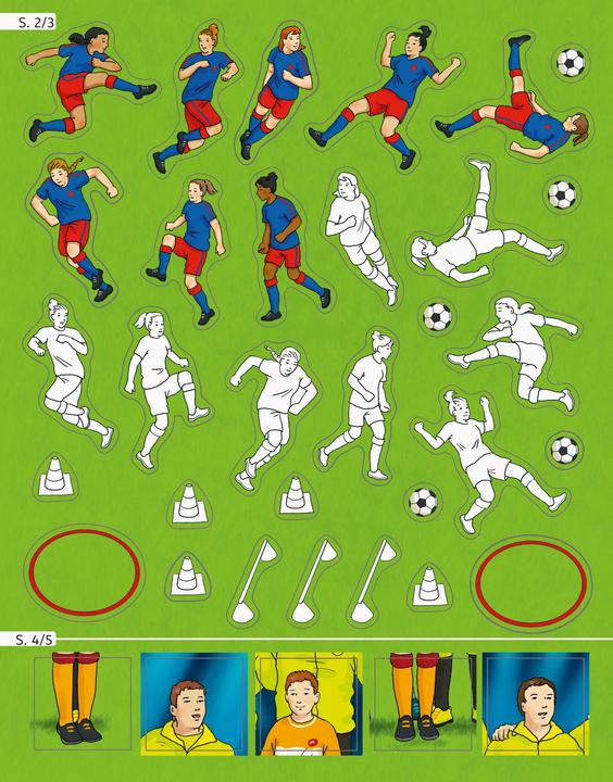 Actual product image Ravensburger Mein Ausmalstickerbuch Fussball - Large book with over 300 stickers, lots of stickers to colour in