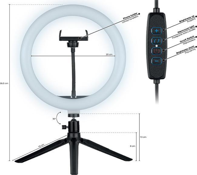Productafbeelding Tracer RING 26cm mini stovas ringlamp (Ringlicht)
