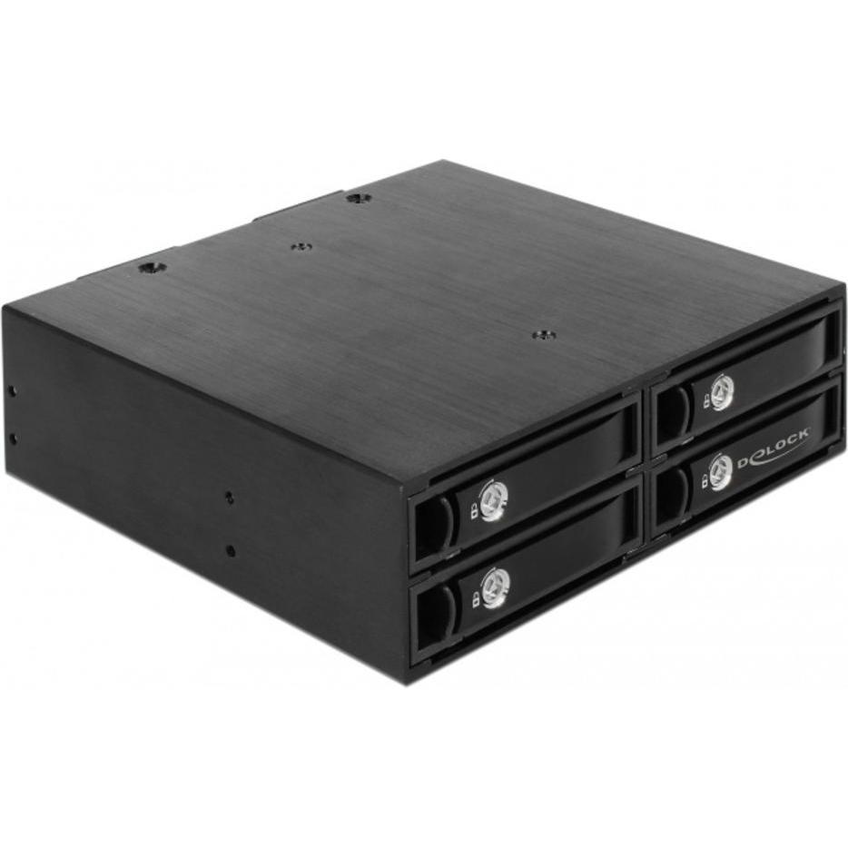 Delock 5.25? telaio rimovibile per 4 x 2,5? SATA / SAS HDD / SSD 12 Gb/s, Accessori per dischi rigidi