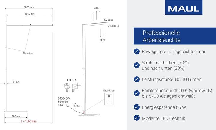 Produktbild Maul Stehleuchte LED sirius dimmbar (6951 lm)