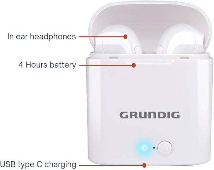 Produktbild Grundig Ohrstöpsel TWS 400mAh BT charg PL (NC, 2 h, Kabellos)