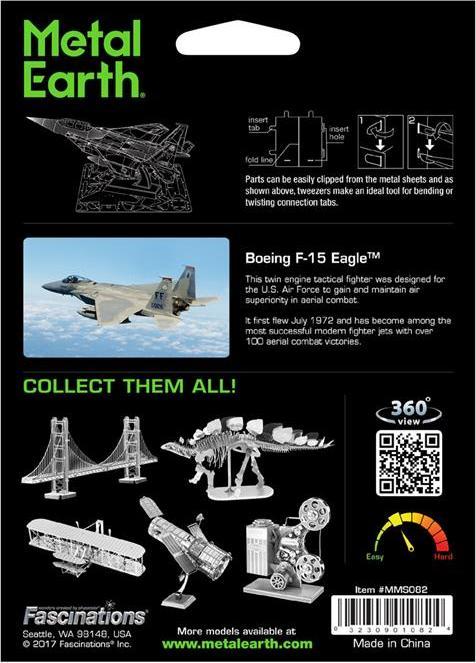 Actual product image Metal Earth F-15 Eagle