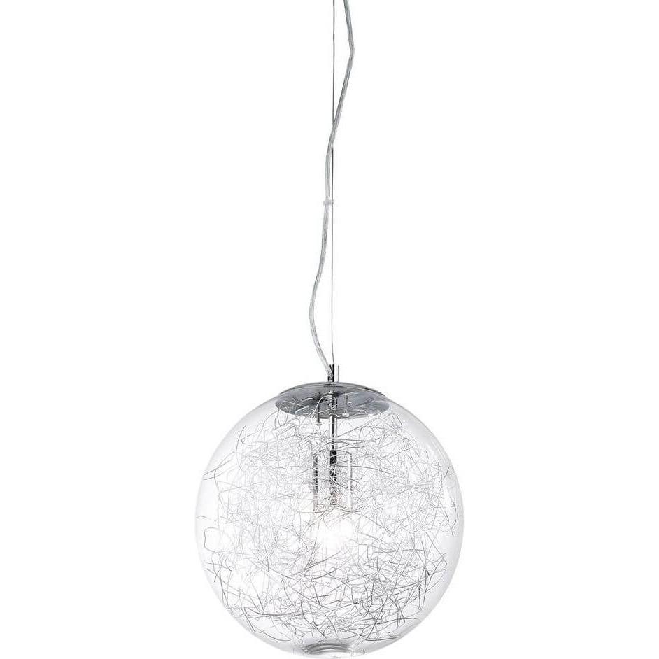 Ideal lux, Pendelleuchte, MAPA MAX Pendelleuchte E27 ⌀400mm dimmbar Chrom 045122 (E27)
